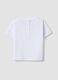 Girls&rsquo; white pure cotton regular-fit T-shirt with embroidery and bow_1