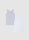 Two-pack of multicolored pure cotton vests for boys in regular fit_0