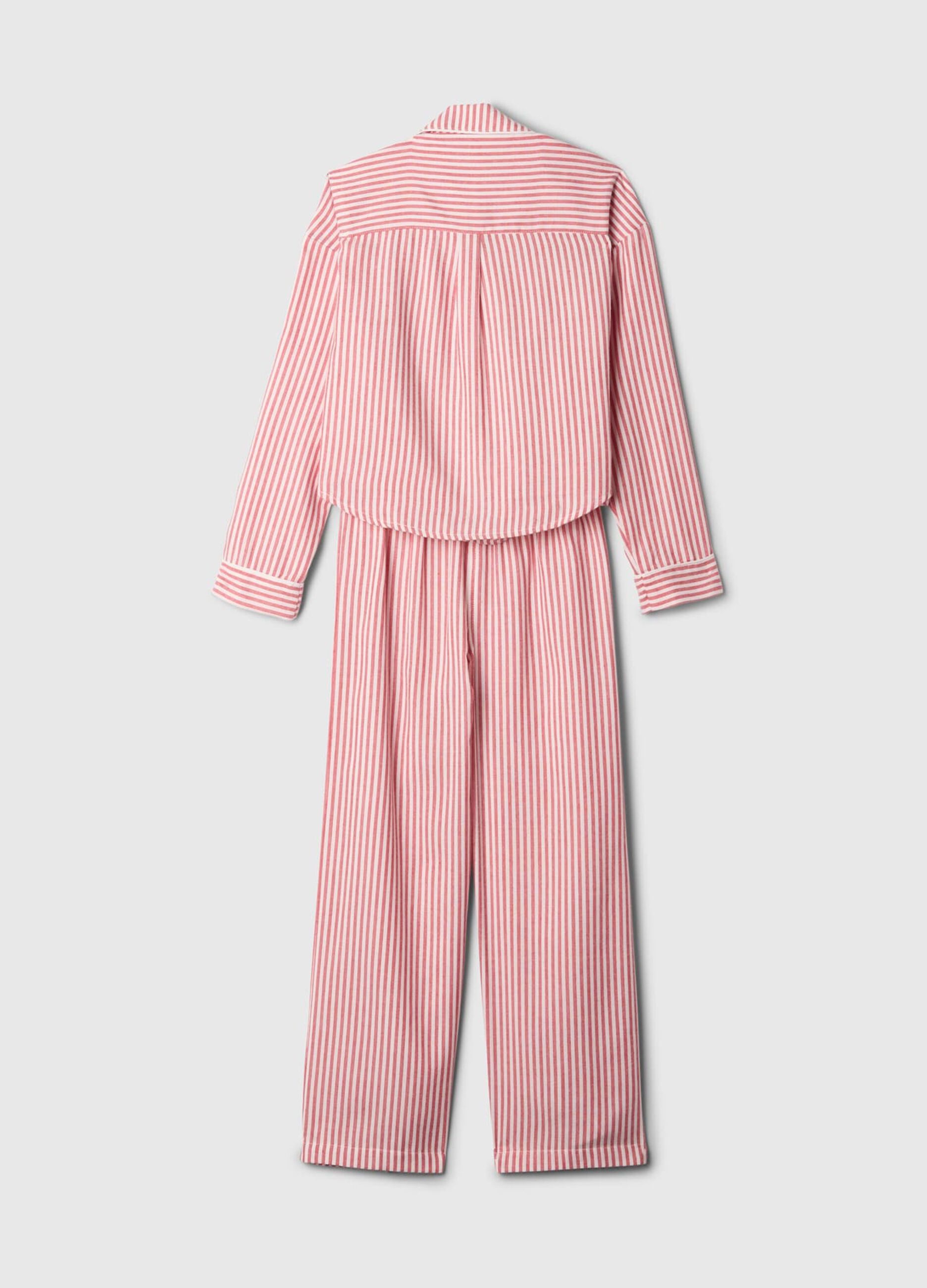 Long pyjamas with striped pattern