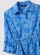 Long blue organic cotton kaftan_1