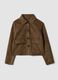 Brown regular-fit shacket with patch pockets_0