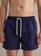 Blue swim shorts with elasticated waistband and drawstring_1