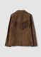 Brown fringed genuine leather jacket &ndash; regular fit_2