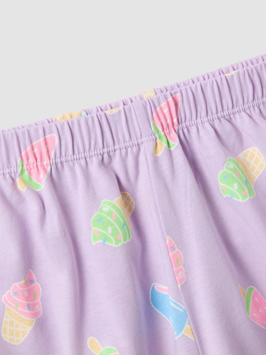 Purple organic cotton pyjamas with all-over print_3