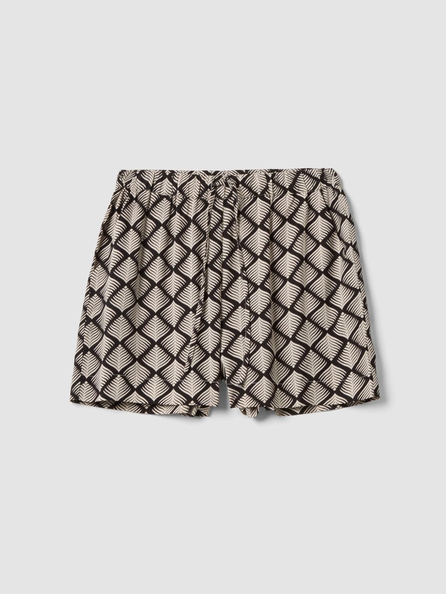 Multicolour pure viscose shorts_4
