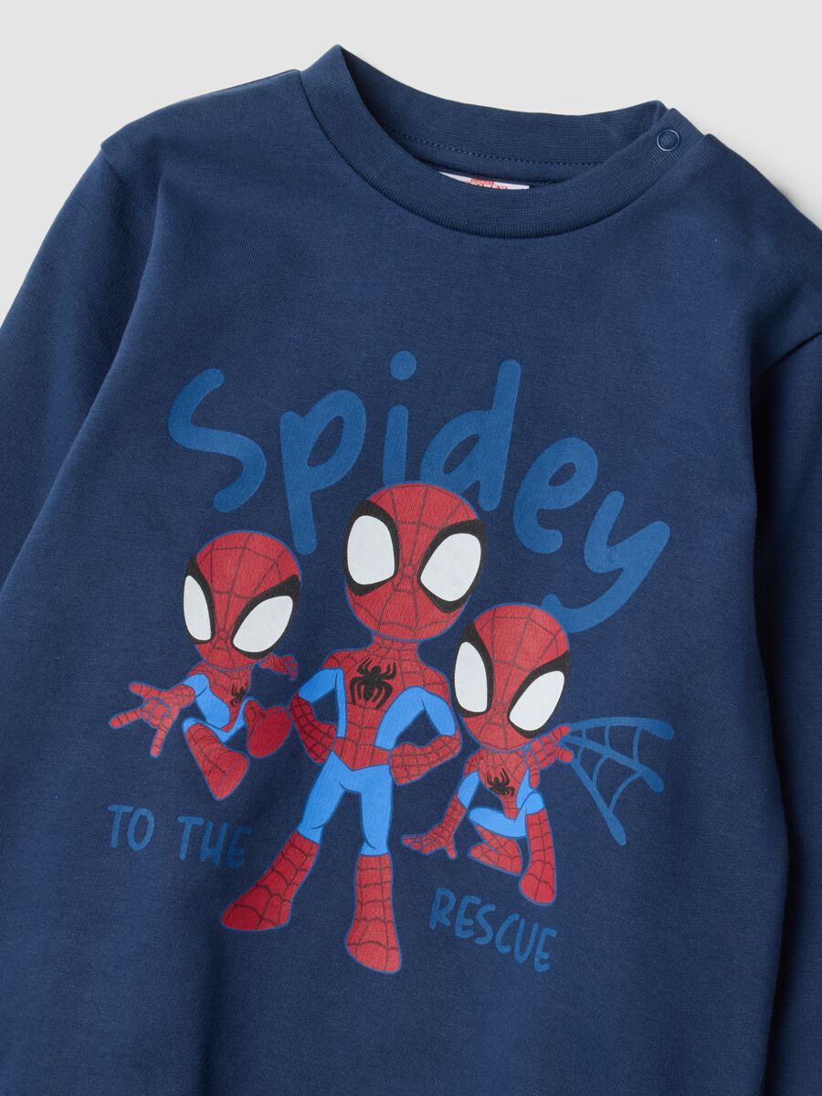 Pigiama blu in puro cotone organico con stampa MARVEL Spider-Man_3