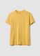 Yellow pure cotton short-sleeve T-shirt_4