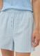 Blue striped pure cotton pyjama shorts, regular fit_3