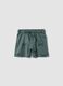 Gr&uuml;ne Shorts aus Bio-Baumwolle mit Palmenprint_0