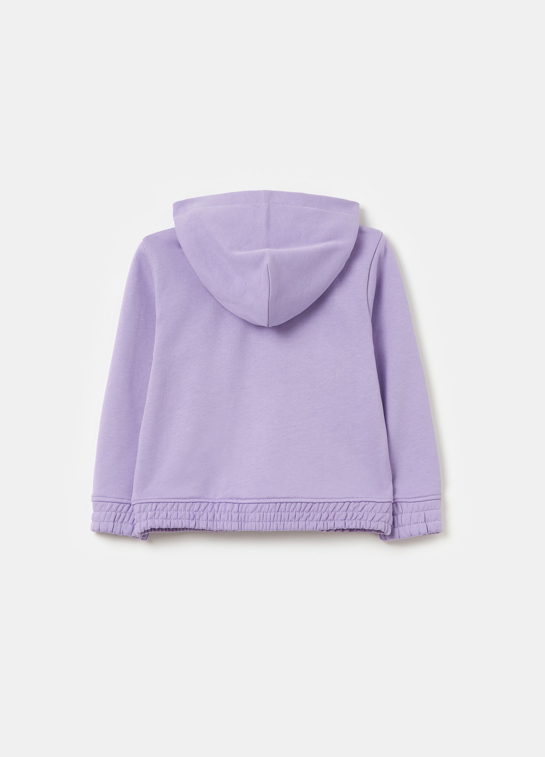 Essential organic cotton full-zip sweatshirt with hood