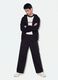 Black pure cotton cropped hoodie with oversized fit_1