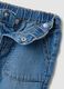 Children's regular fit blue denim cotton blend shorts_3