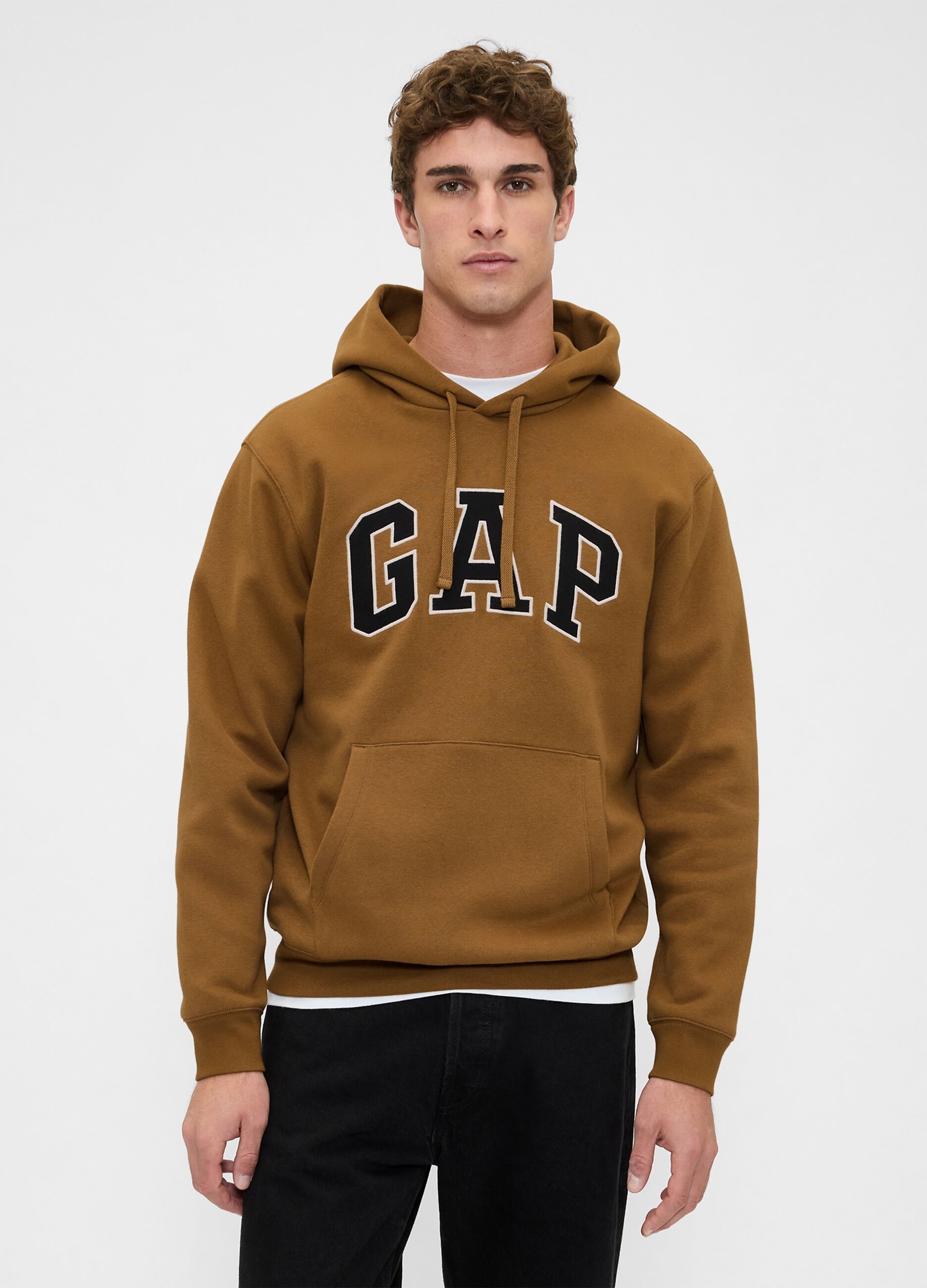 Sweat &agrave; capuche marron