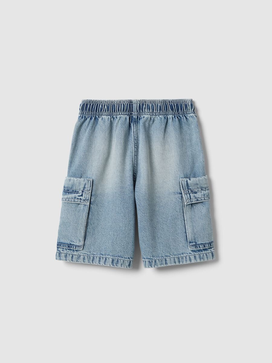 Baggy pure cotton blue shorts for boys_4