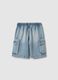 Baggy pure cotton blue shorts for boys_4