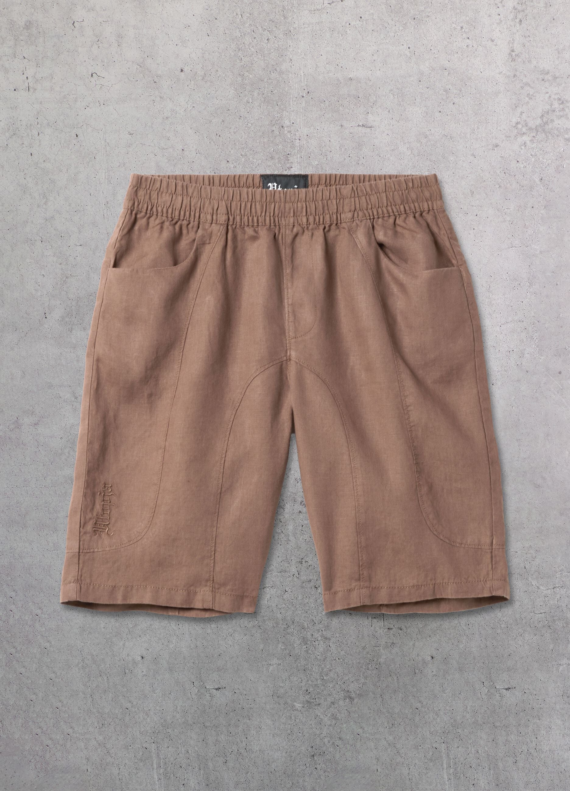 Short 100 % lin couleur moka