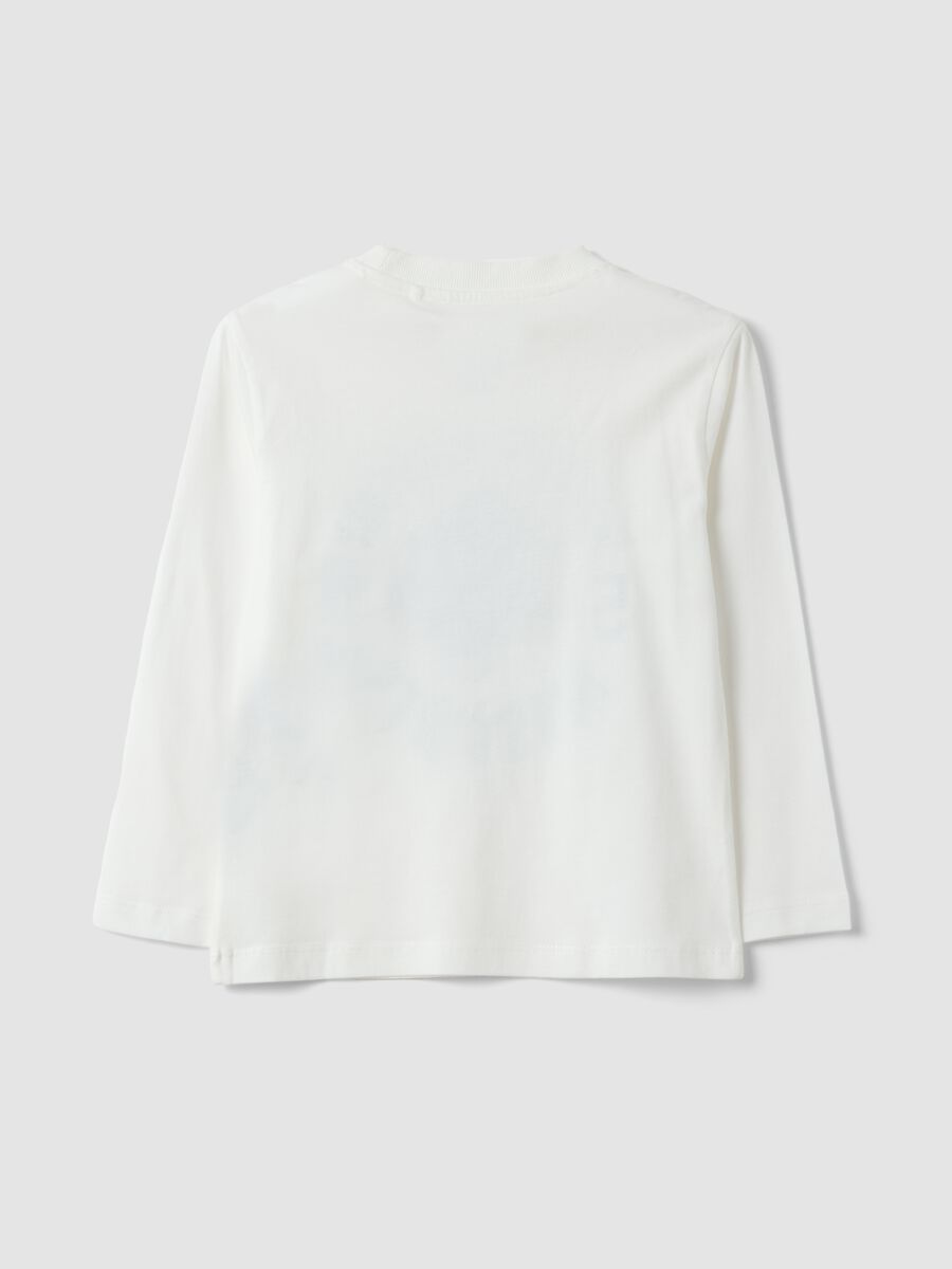 T-shirt bianca in puro cotone organico con girocollo_1