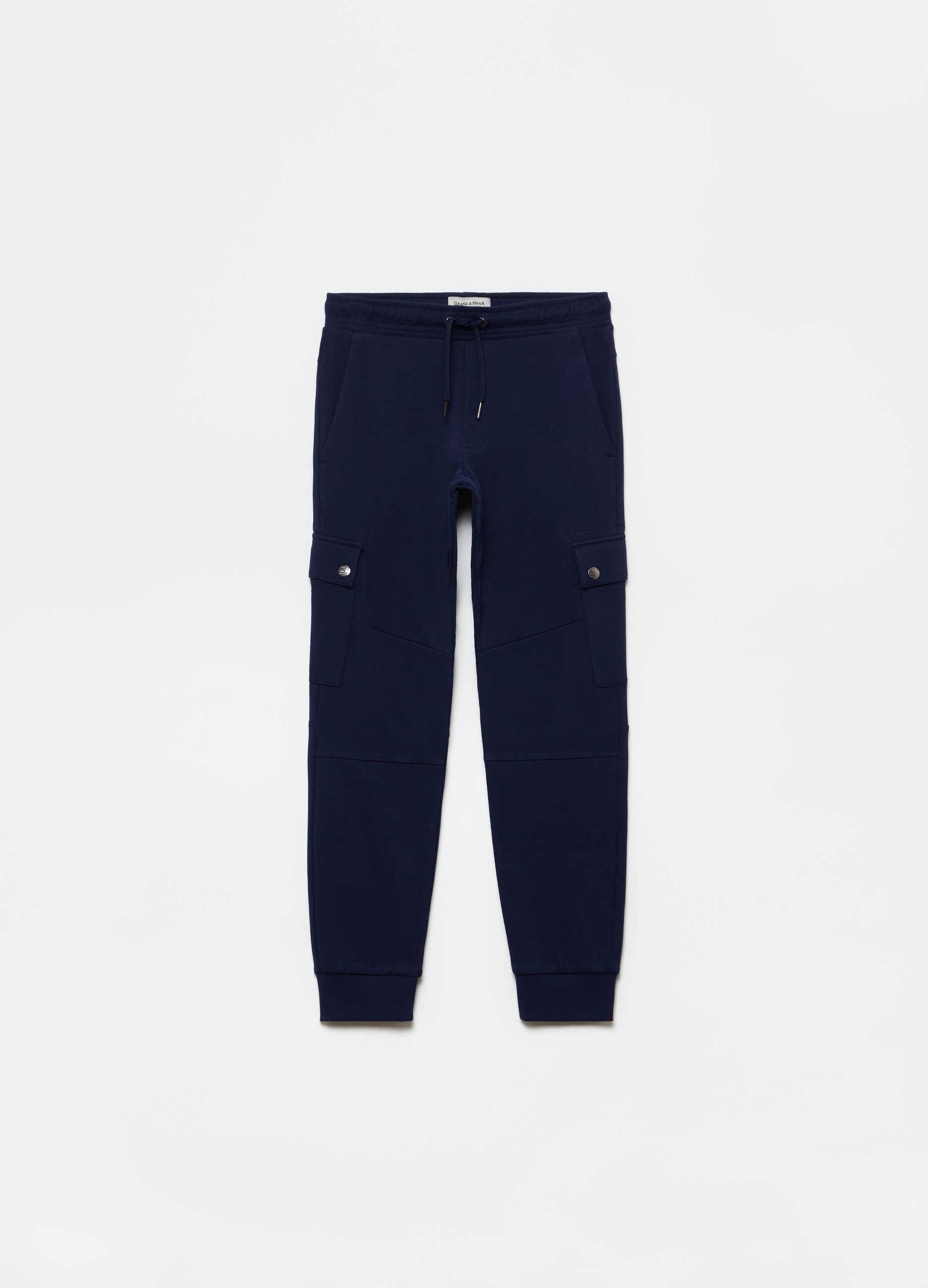 Solid colour cargo joggers with pockets