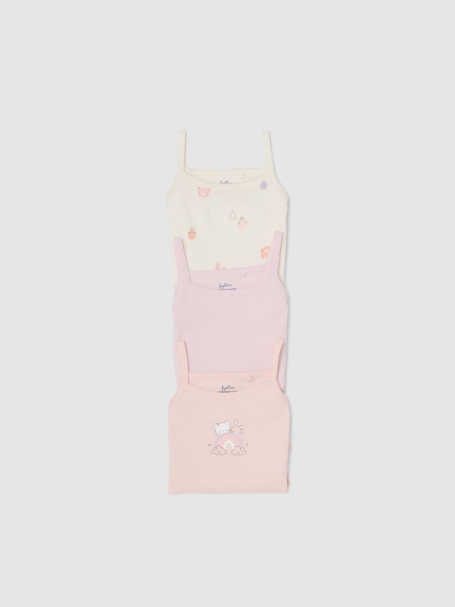 Multicolour pure organic cotton bodysuit tripack for baby girls_3