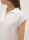 White sleeveless blouse in pure viscose regular fit with V-neck_3
