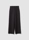 Grey pinstripe stretch viscose straight-leg trousers_4