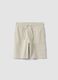 Children's beige pure cotton shorts in regular fit_0