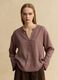 Regular fit multicolour striped linen-blend shirt with a Mandarin collar_2