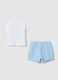 Neugeborenen-Set aus reiner Baumwolle, mehrfarbiges Shirt und Shorts_1