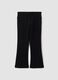 Leggings pretas em algod&atilde;o el&aacute;stico de corte regular para menina_1