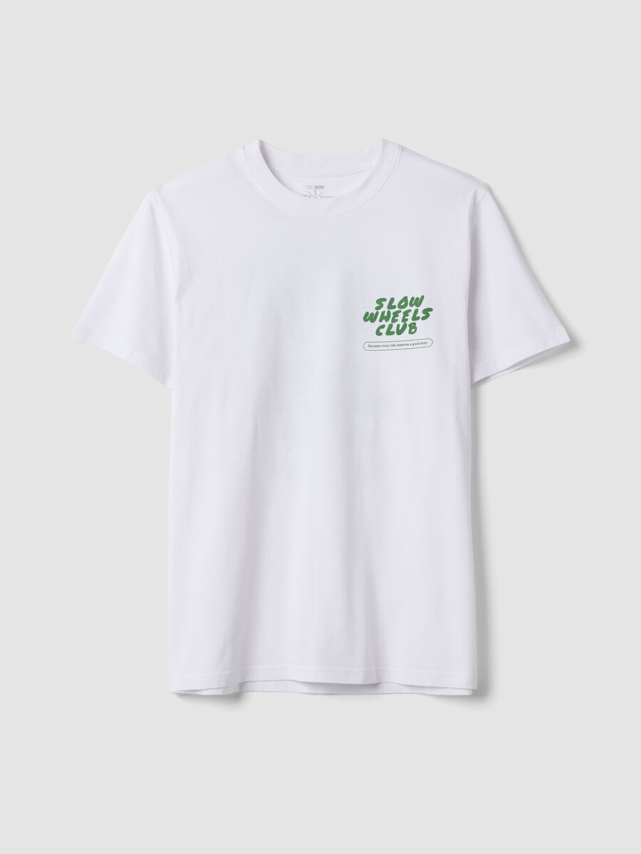 Wei&szlig;es T-Shirt aus reiner Baumwolle mit Print, Regular Fit_4