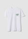 Wei&szlig;es T-Shirt aus reiner Baumwolle mit Print, Regular Fit_4