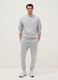 Grey cotton blend regular fit crew neck sweatshirt_0