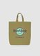Green pure cotton shopper bag with Hard Rock Cafe logo_0