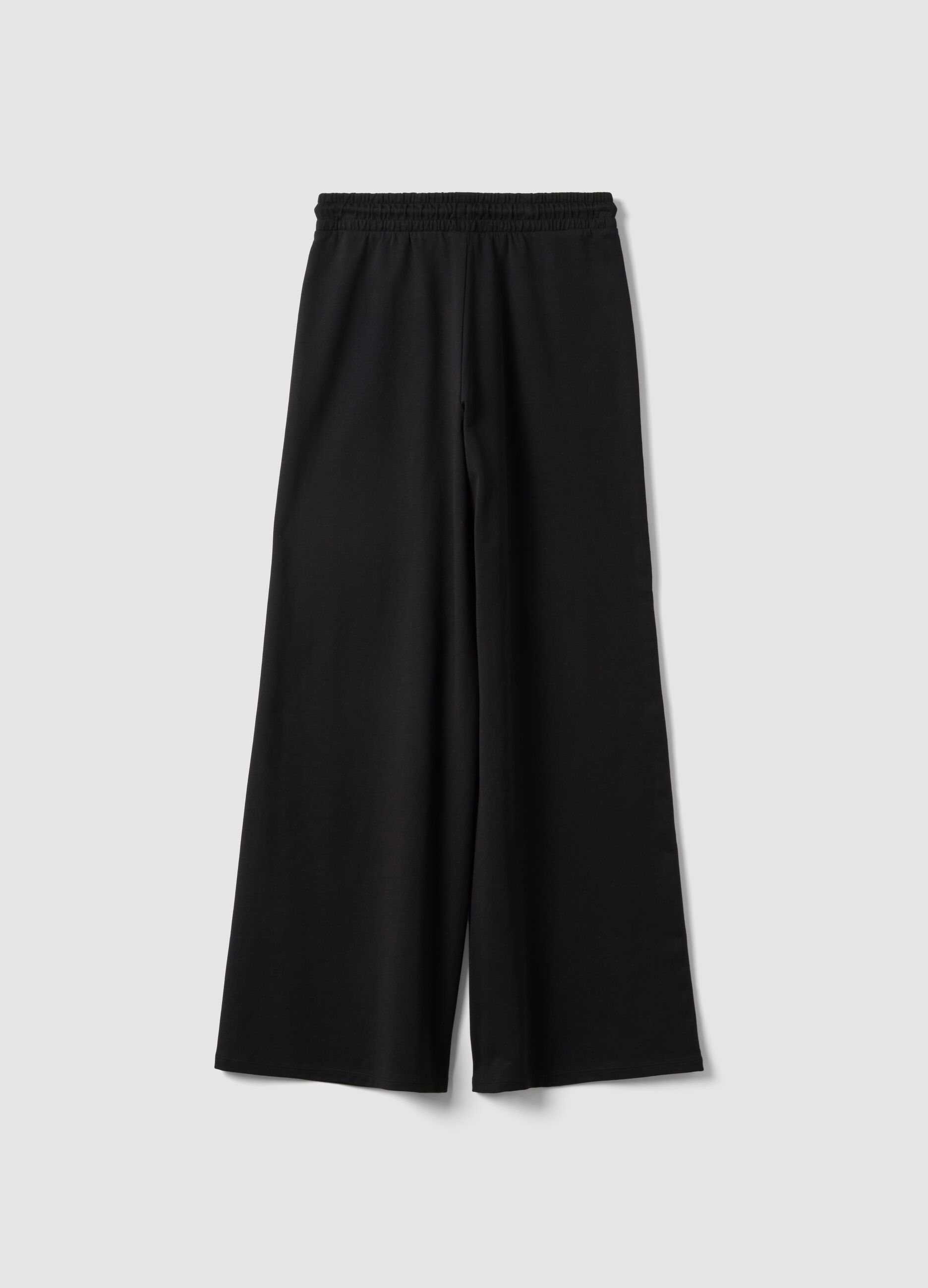 Pantaloni jogger neri baggy fit in puro cotone