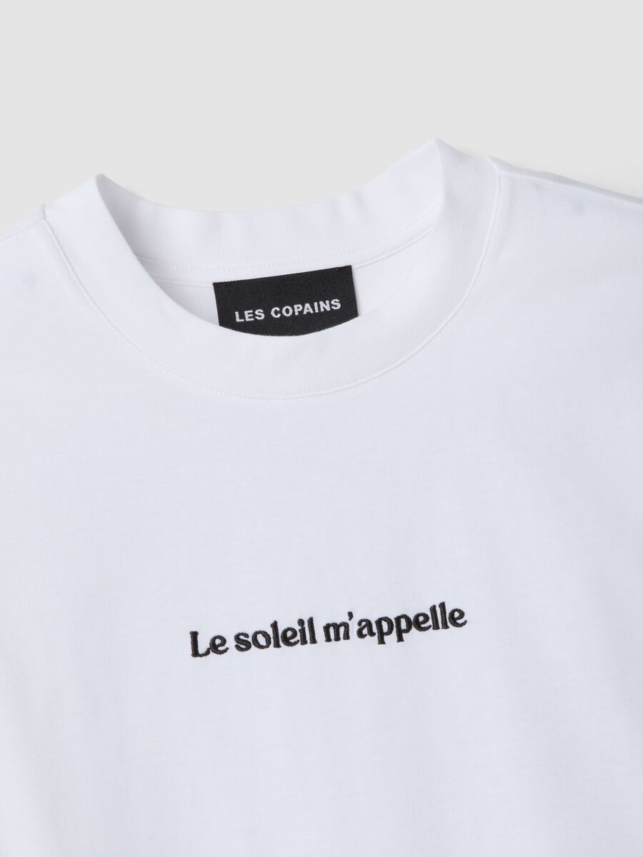 Wei&szlig;es Kurzarm-T-Shirt aus reiner Baumwolle_5