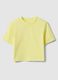 Yellow pure cotton boxy fit girl's T-shirt_3