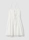 White pure cotton mini dress_4