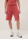 Red cotton blend shorts regular fit with Chicago Bulls print_1