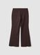 Braune Flare-Hose aus elastischer Viskose_6