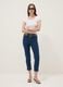 Blue skinny fit stretch denim blend jeans_0