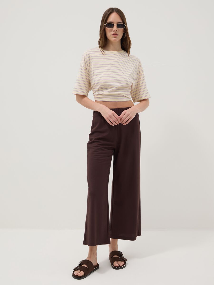 Camiseta amarilla de rayas en algod&oacute;n puro_2