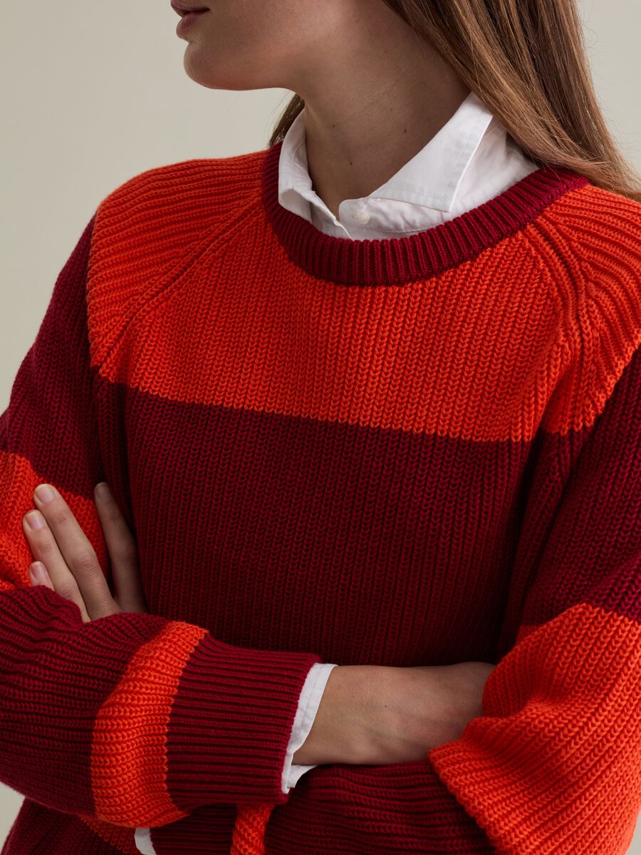 Striped pullover with raglan sleeves_3