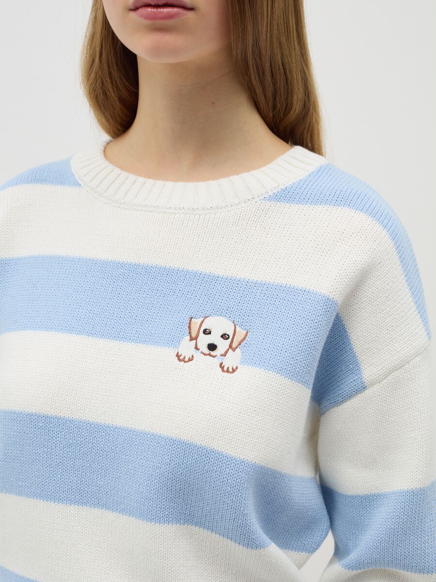 Striped pullover with embroidery_3