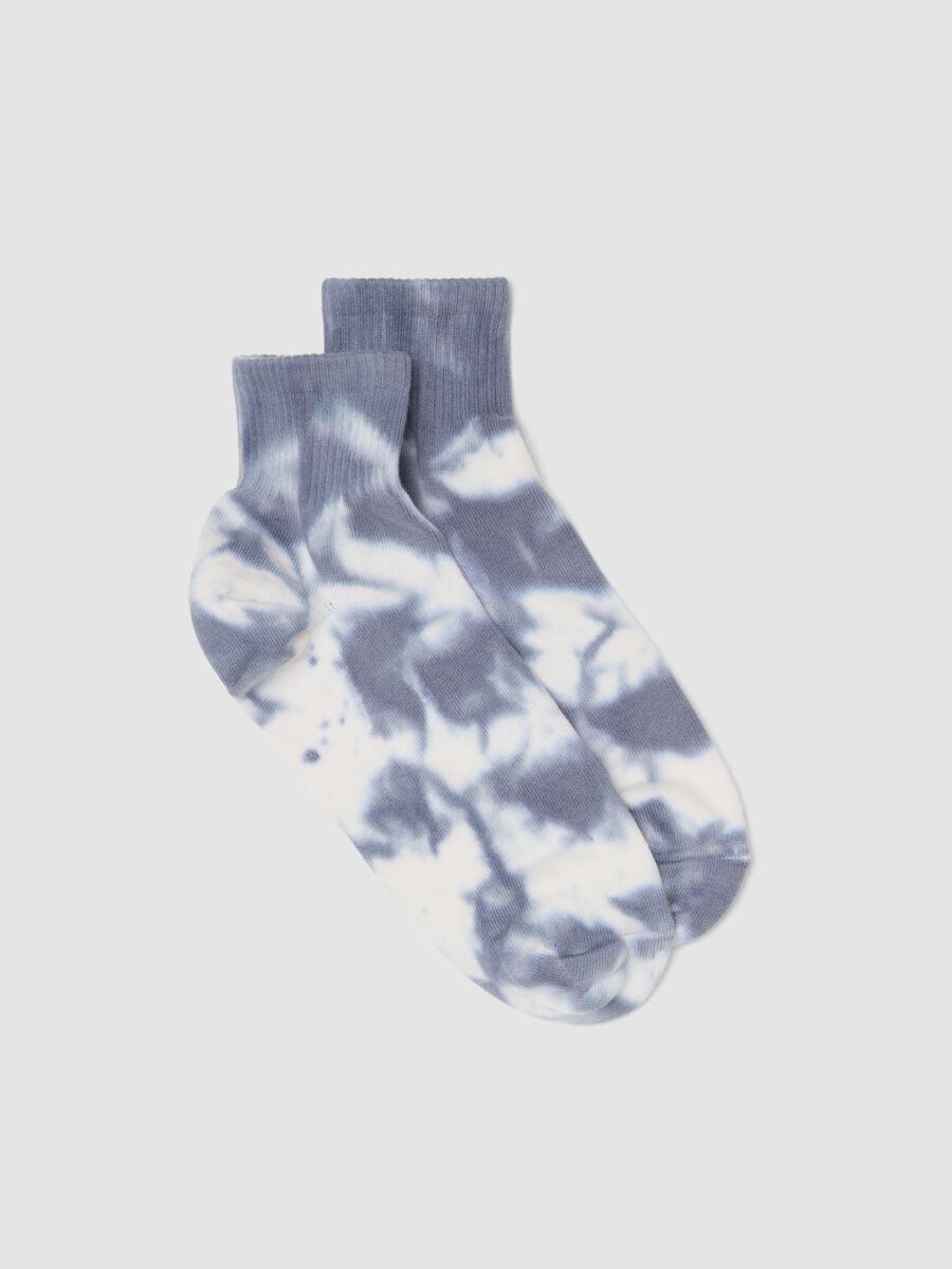 Multicolor-Sportsocken aus elastischer Baumwolle mit Tie-Dye-Effekt_0
