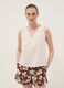 White pure cotton V-neck blouse_2