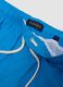 Blue swim shorts with elasticated waistband and contrast drawstring_1