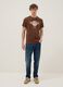 Braunes T-Shirt aus reiner Baumwolle mit Hard Rock Cafe-Print, Regular Fit_1