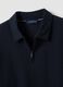 Polo blu in misto cotone piquet elasticizzato Easy dry regular fit_1