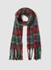 Multicolour checked wool-blend scarf_0