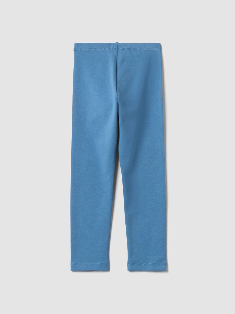 Leggings azzurri in cotone elasticizzato skinny fit_1